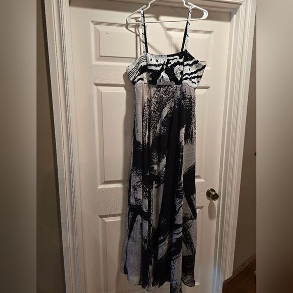 Anthropologie NIKITA MHAISALKAR Abstract Tiered Midi Dress NWT Sz L - Picture 7 of 9